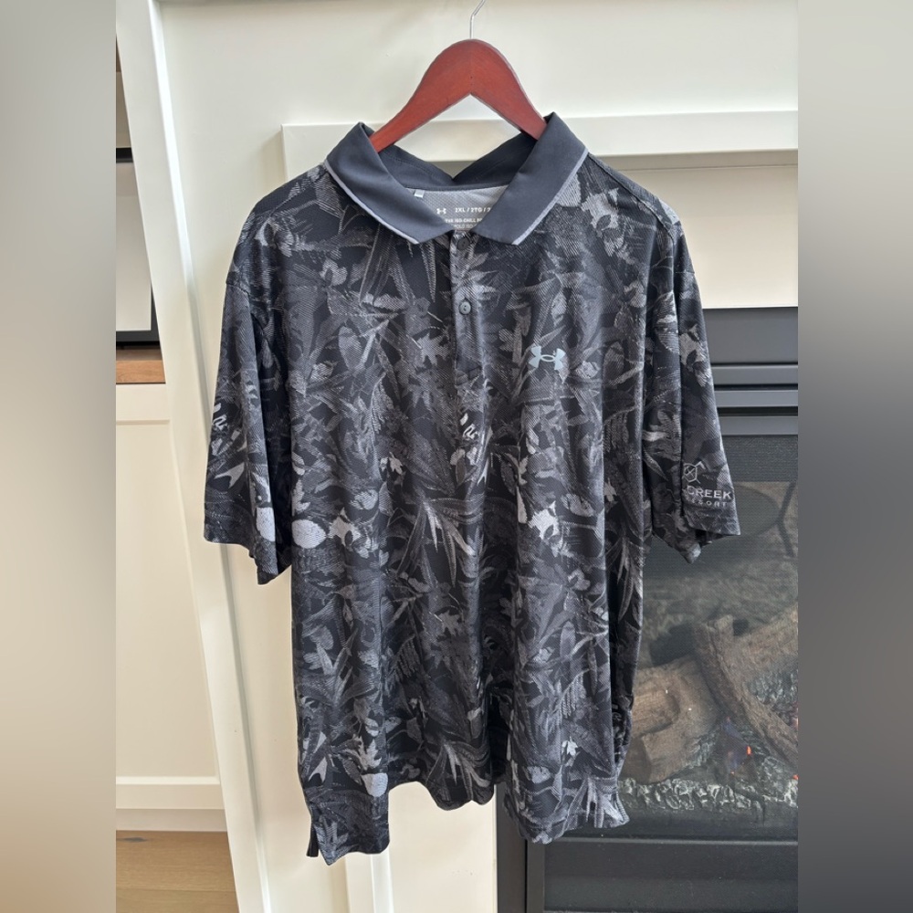 Under Armour Men's Grey/Black Golf Shirt